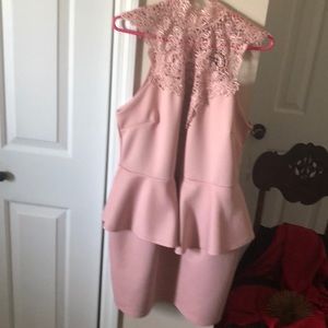 Baby Pink peplum skirt